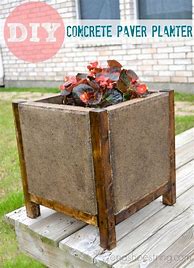 Image result for Build a Small Planter From Concrete Pavers