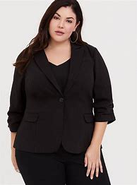 Image result for Plus Size Shorts and Blazer Set