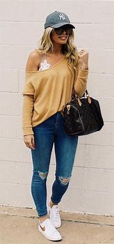 Image result for Sneaker Jean Outfit