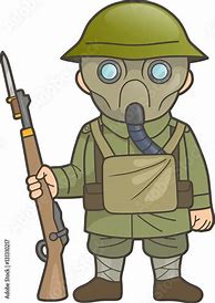 Image result for World War 1 Soldier Cartoon