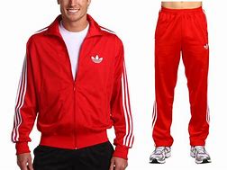 Image result for Red Adidas Originals Tracksuit