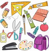 Image result for School Items Cartoon