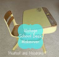 Image result for Old Vintage School Desk