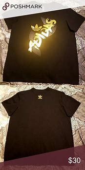 Image result for Adidas T-Shirt with Gold Metallic