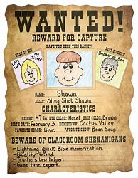 Image result for Most Wanted Poster Craft for Kids