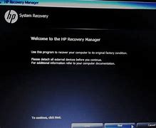 Image result for Welcome to HP Recovery Manager