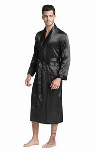 Image result for Black Long Robe Men