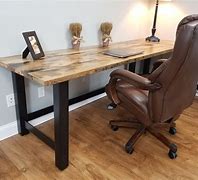 Image result for Rustic Real Wood Desk