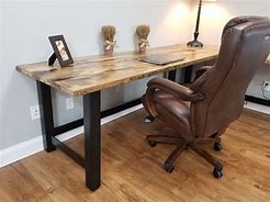 Image result for Wood Top Computer Desk