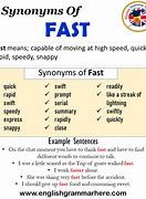 Image result for Fast Synonym