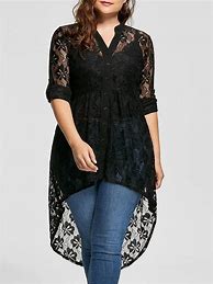Image result for Plus Size Laced Up Tops Long Sleeve