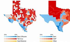 Image result for Texas Voting by County Map