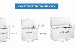 Image result for Freezer Sizes Dimensions