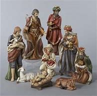 Image result for Kurt Adler 10-Pc. Porcelain Nativity Set %7C Brown %7C One Size %7C Christmas Figurines Nativity Sets