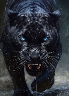 'black panther powerful eye' Poster, picture, metal print, paint by ...