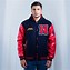 Image result for Leather Varsity Jacket with Hoodie