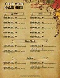 Image result for Free Menu Templates