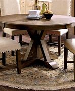 Image result for Round Wood Top Dining Table