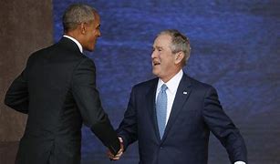 Image result for George Bush and Barack Obama