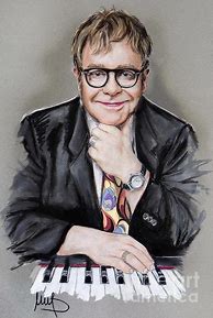 Image result for Elton John in the 70s Drawing