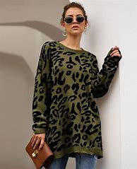 Image result for women's leopard-print mock neck sweater tunic, black/white/leopard, size m by chico's