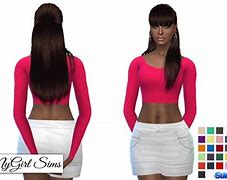 Image result for Long Sleeve Crop Top Sims 4 CC