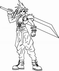 Image result for Cloud Falling Down FF7 Art