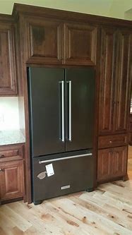 Image result for Stainless Steel Appliances with Black Cabinet Hardware