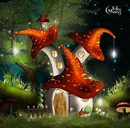 Image result for Mushroom Fairy House Art