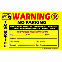Image result for No-Parking Stickers