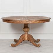 Image result for Rustic Round Wood Dining Table