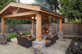 Image result for Yard with Metal Kitchen Gazebo