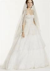 Image result for David's Bridal Weddings | Polyester Lace Formal Wedding Dress, Ivory, (Size 2 (XS) | Tradesy