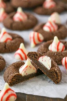 Easy Peppermint Chocolate Thumbprint Cookies Recipe for Christmas