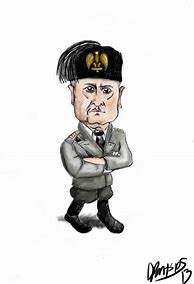 Image result for Benito Mussolini Cartoon