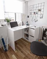 Image result for white corner desk small space