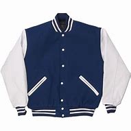Image result for Blue and White Letterman Jacket
