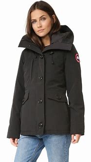 Image result for Canada Goose Black Fur Long Coat