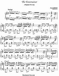 Image result for Entertainer Piano Sheet Music