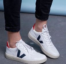 Image result for White and Silver Veja Sneakers Women