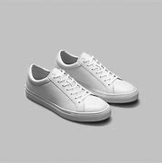 Image result for Men's Black White Leather Sneaker