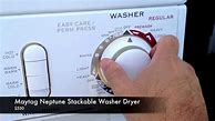 Image result for Maytag Neptune Front Load Stackable Washer