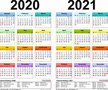 Image result for 2020 and 2021 Calendar