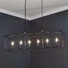 Image result for Linear Chandelier Bronze with Brass Corners