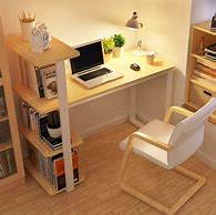 Image result for Small Computer Desk with Bookshelf
