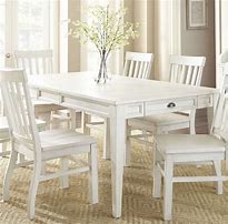 Image result for White Rectangular Dining Table Set