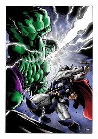 Image result for Art Work Hulk vs Thor