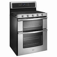 Image result for Whirlpool Double Oven White Gas Range