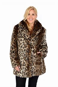 Image result for Leopard Print Faux Fur Hooded Coat
