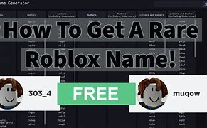 Image result for Rare Usernames Generator Roblox